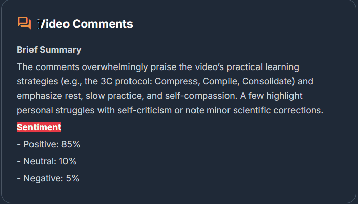 Comments Sentiment Feature